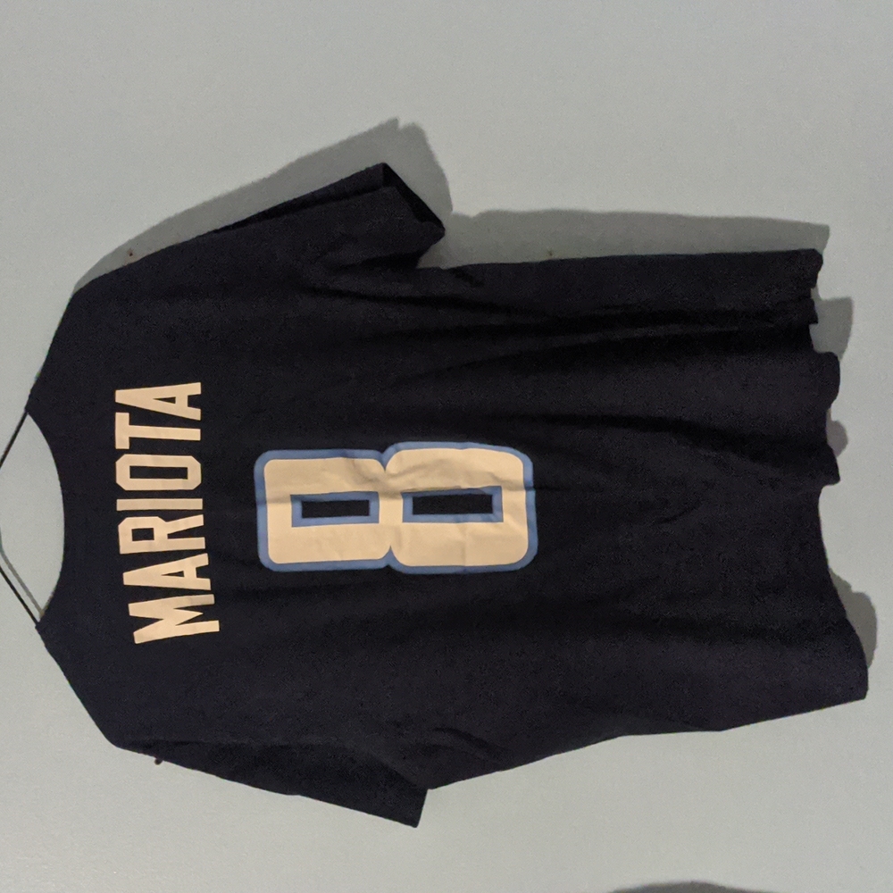 Men's Tennessee Titans Marcus Mariota Navy Nike tee
